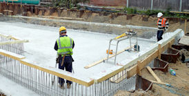Our team surveying the site on a recent project